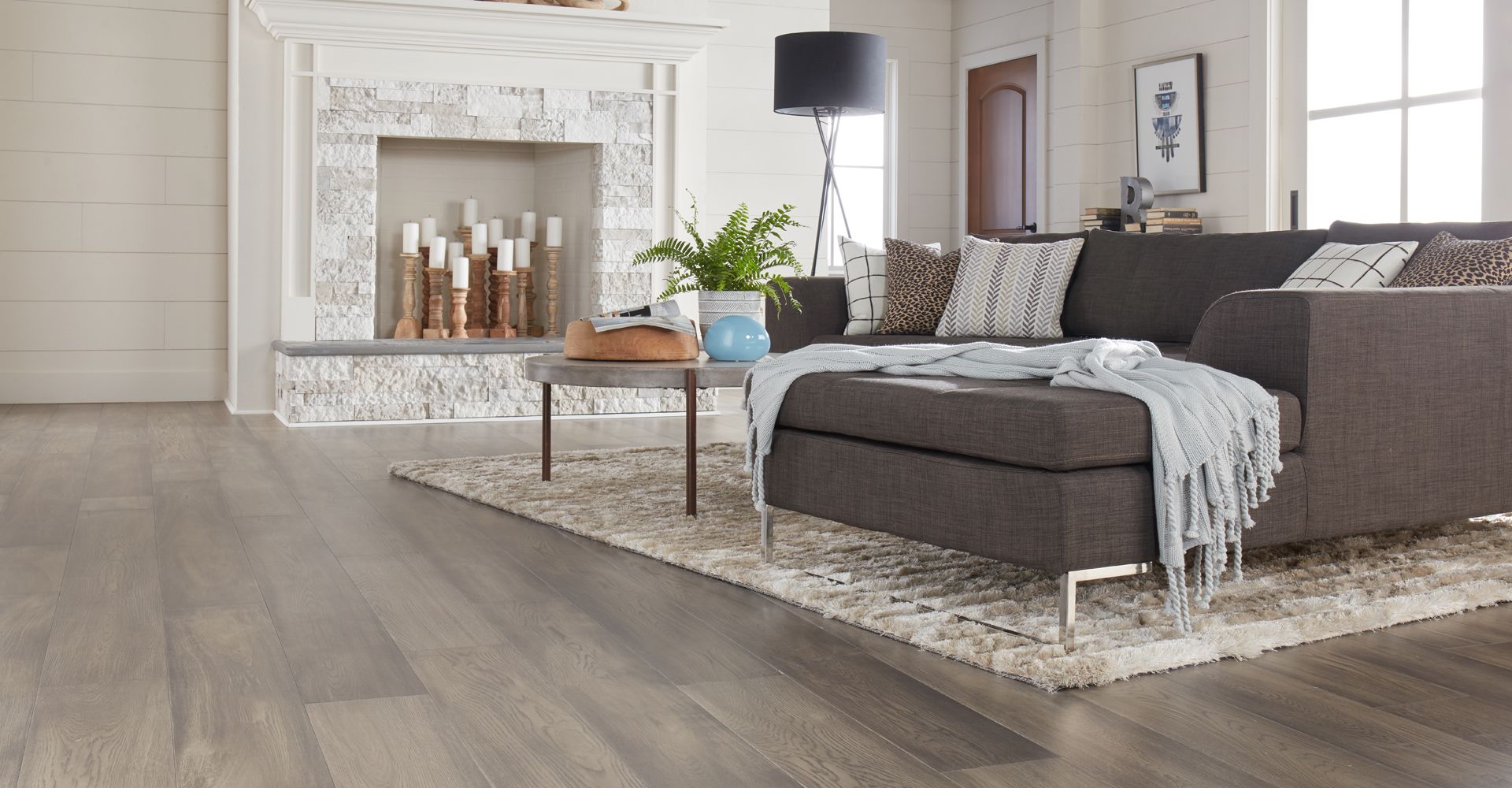 wood flooring in living room